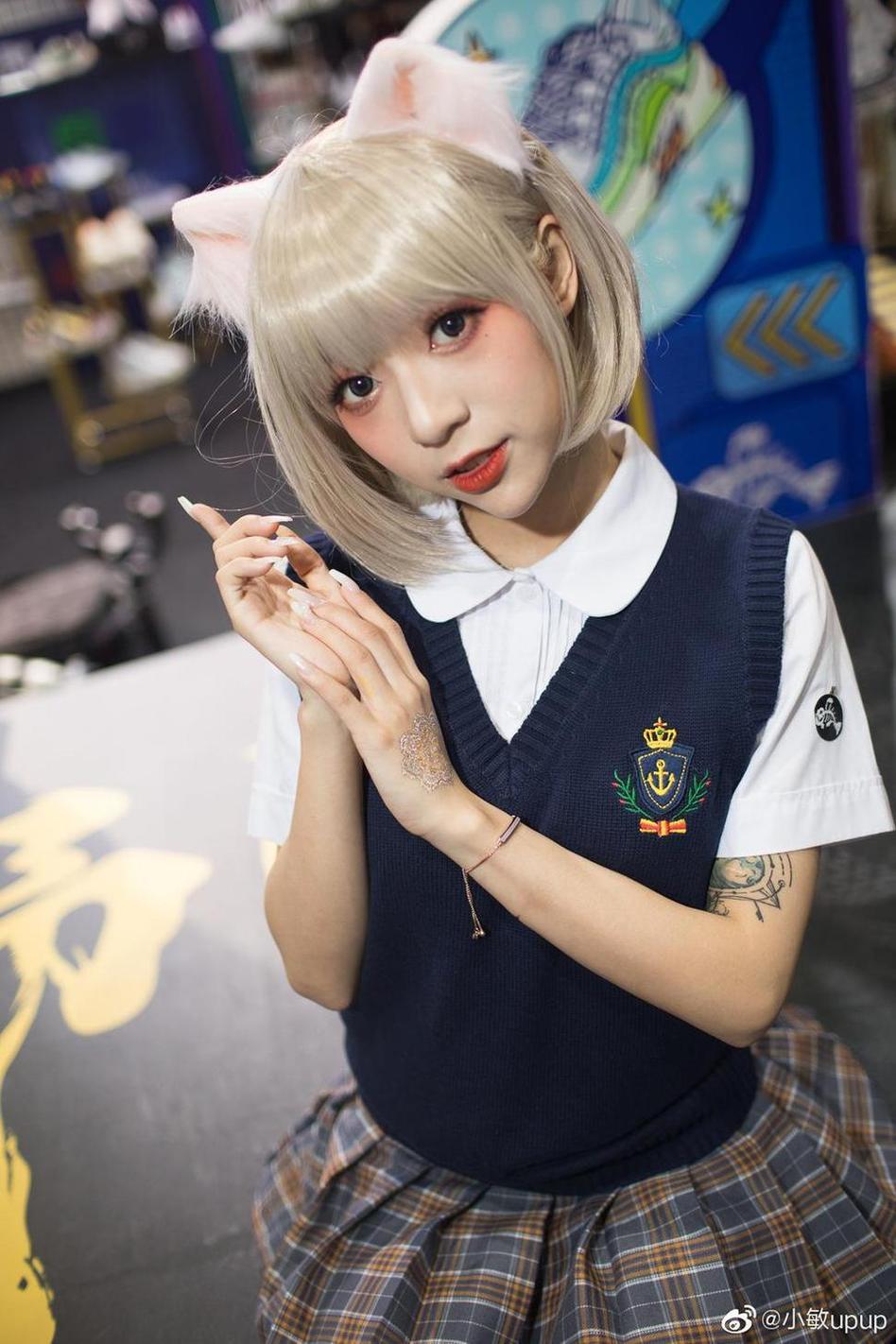 舞小喵黑色短裙完整版cosplay套装，宛如初恋般的美好~